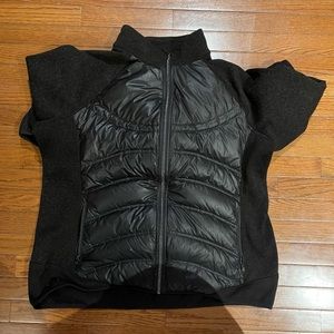 Wool/down jacket for sell. Down on the chest and back. Wool on the sleeves.